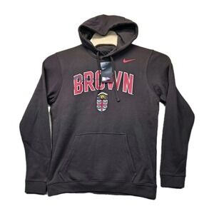 NWT Nike Brown University Hoodie Mens Medium Club Fleece Sweatshirt College